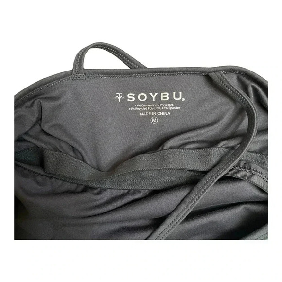 Soybu Yoga Exercise Athletic Dress Yellow Teal Strappy Back Womens size Medium - Picture 5 of 13